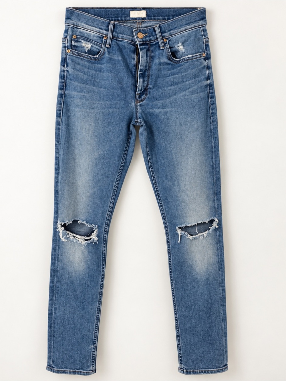 MOTHER Women's The Muse Jeans in Light Blue Distressed